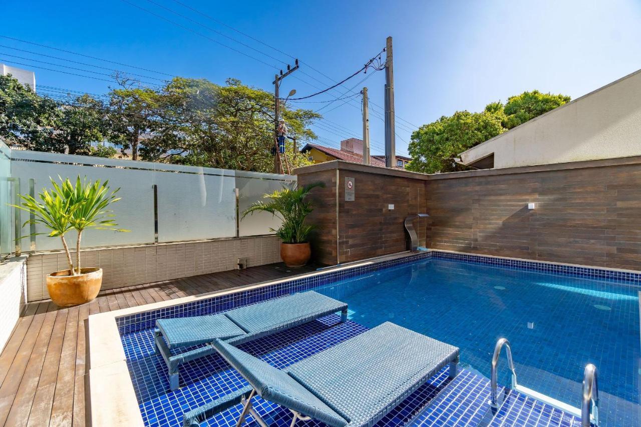 Ampla Cobertura Duplex Em Condominio Com Piscina Bombinhas Exterior foto